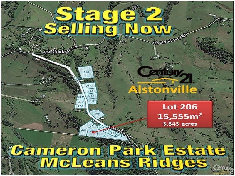 LOT 206 CAMERON ROAD, Mcleans Ridges NSW 2480