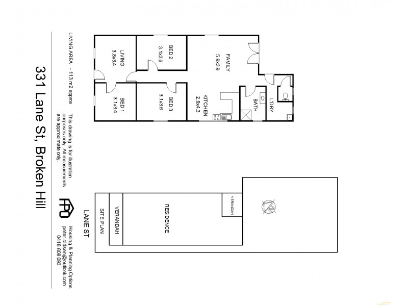 331 Lane Street, Broken Hill NSW 2880 Floorplan