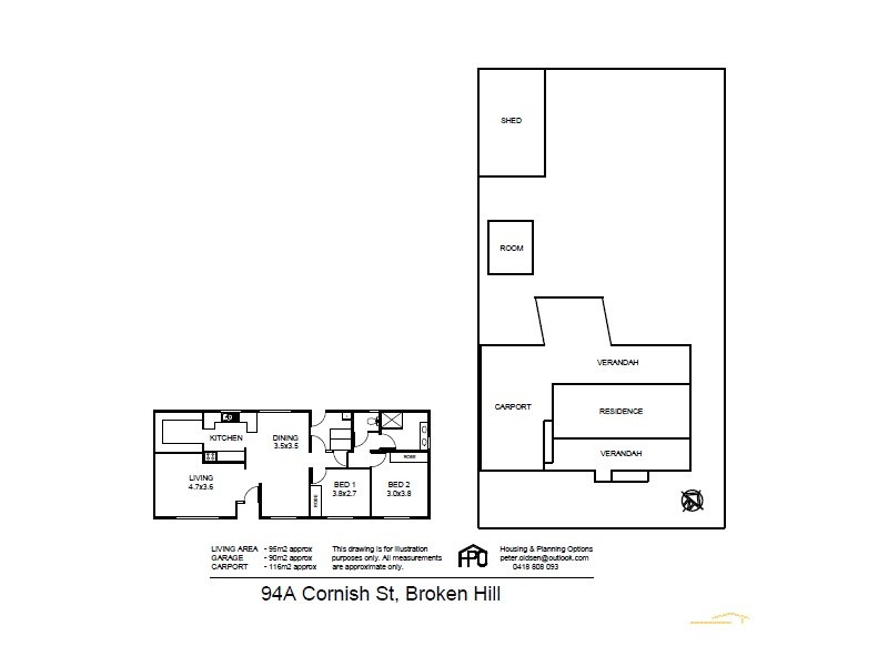 94A Cornish Street, Broken Hill NSW 2880 Floorplan
