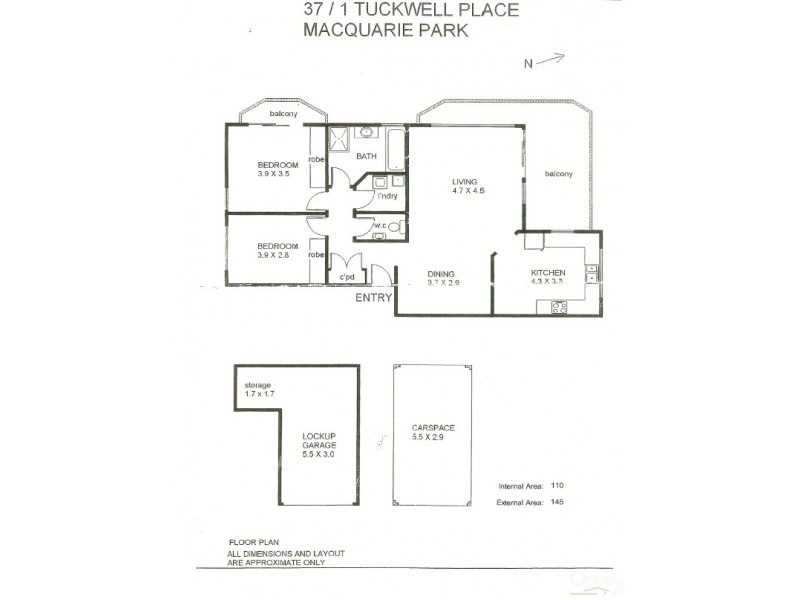 37/1-15 Tuckwell Place, Macquarie Park NSW 2113 Floorplan