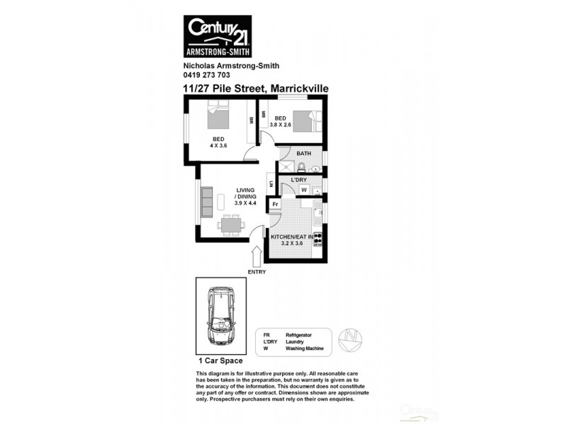 11/27-29 Pile Street, Marrickville NSW 2204 Floorplan