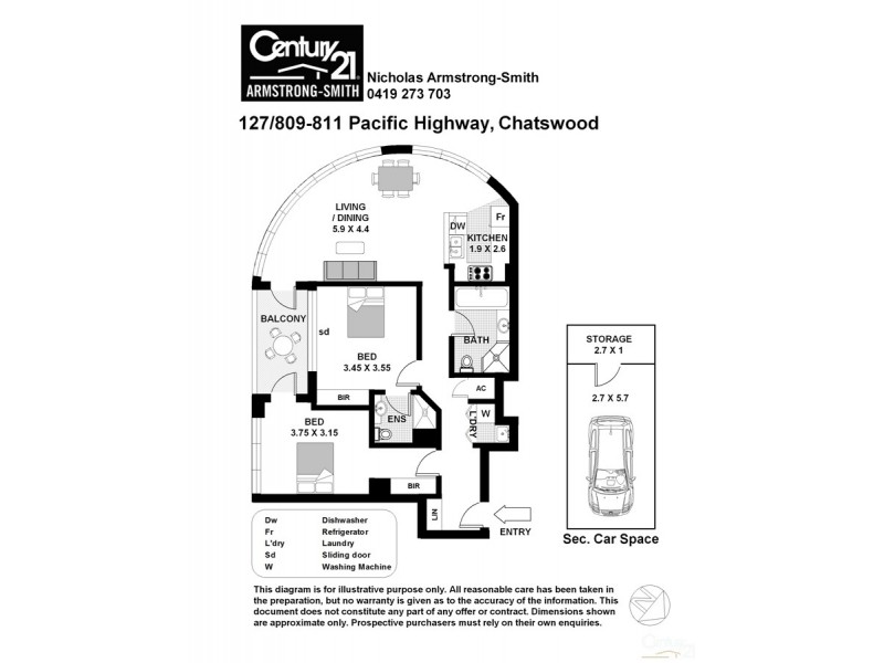 127/809-811 Pacific Highway, Chatswood NSW 2067 Floorplan