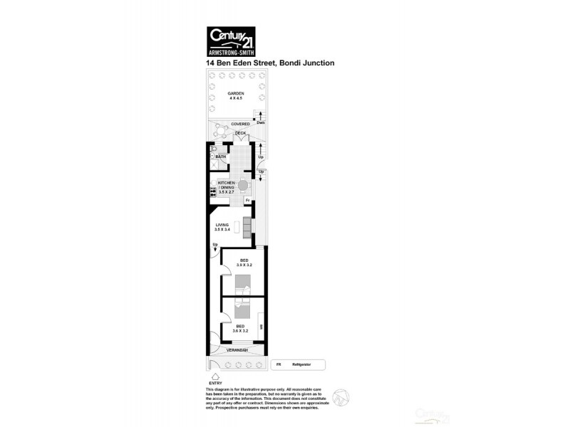 14 Ben Eden Street, Bondi Junction NSW 2022 Floorplan