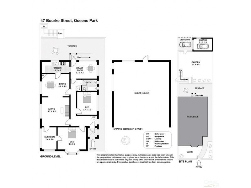 47 Bourke Street, Queens Park NSW 2022 Floorplan