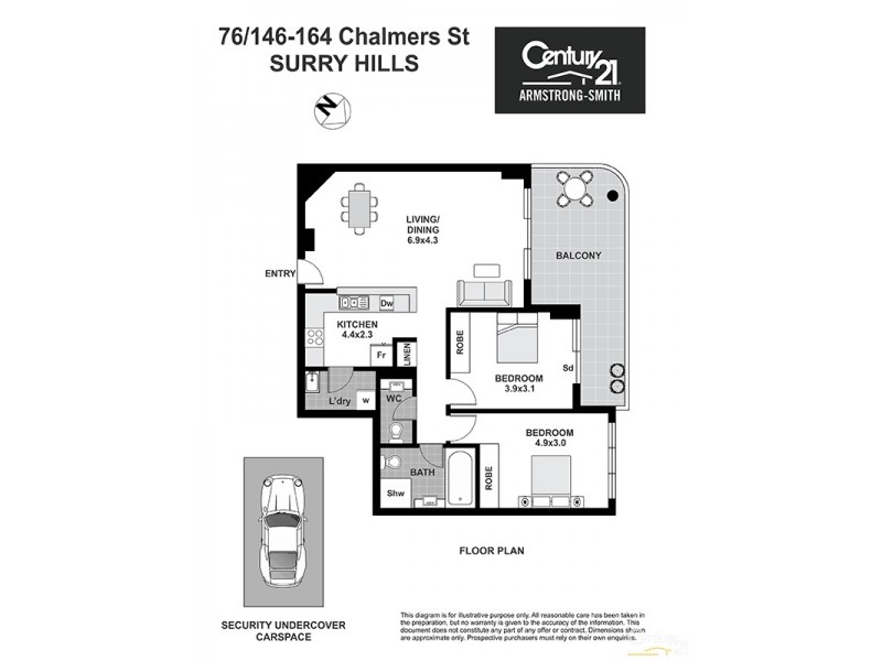 76/146-164 Chalmers Street, Surry Hills NSW 2010 Floorplan