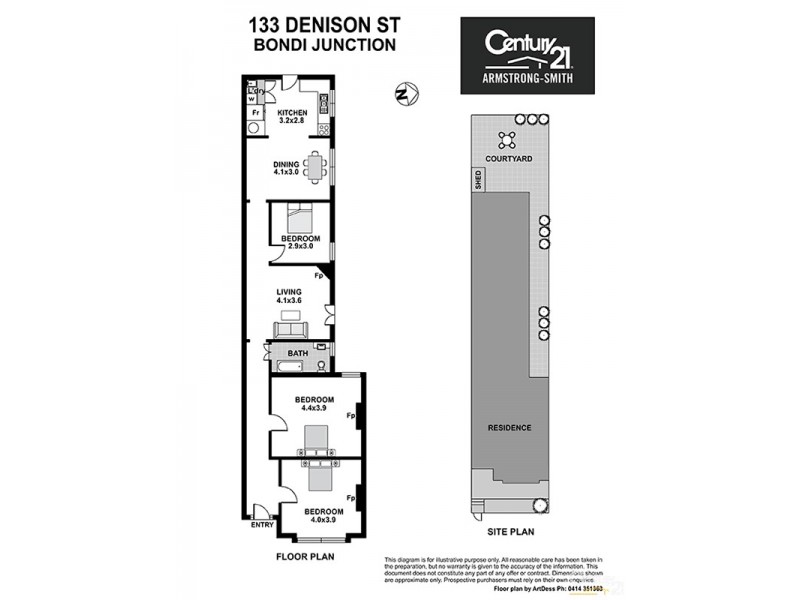 133 Denison Street, Bondi Junction NSW 2022 Floorplan