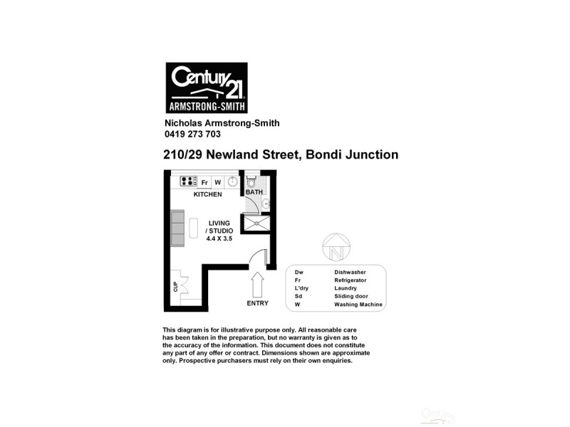 210/29 Newland Street, Bondi Junction NSW 2022 Floorplan