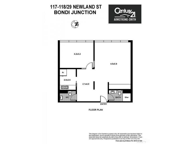 117/29 Newland Street, Bondi Junction NSW 2022 Floorplan