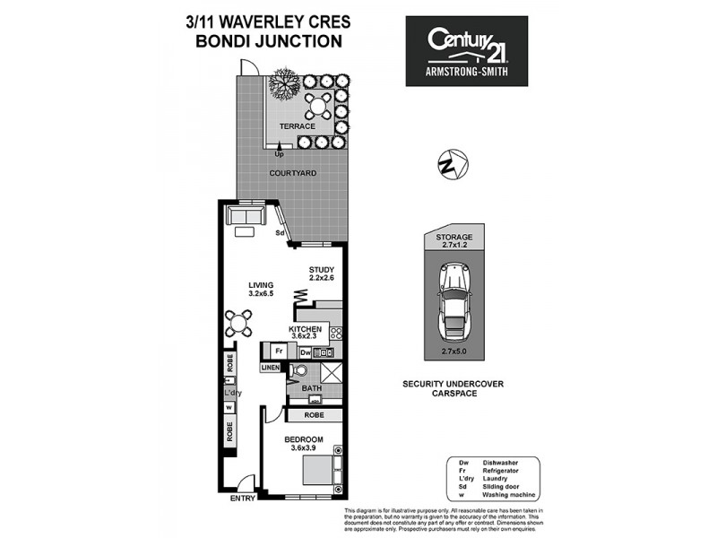 3/11 Waverley Crescent, Bondi Junction NSW 2022 Floorplan