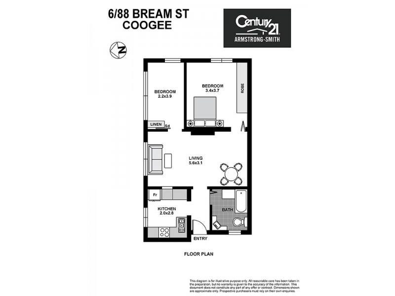 6/88 Bream Street, Coogee NSW 2034 Floorplan