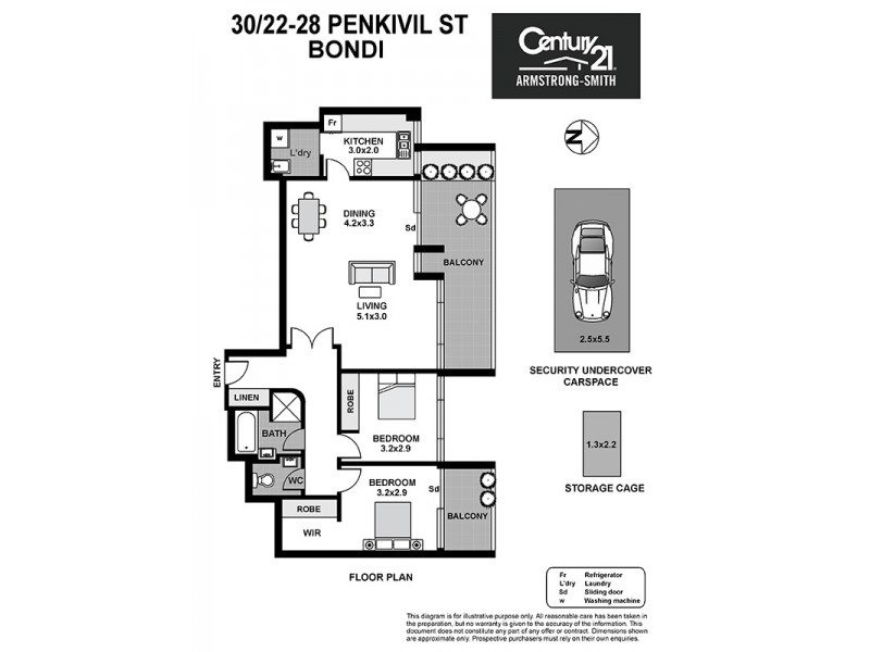 30/22-28 Penkivil Street, Bondi NSW 2026 Floorplan