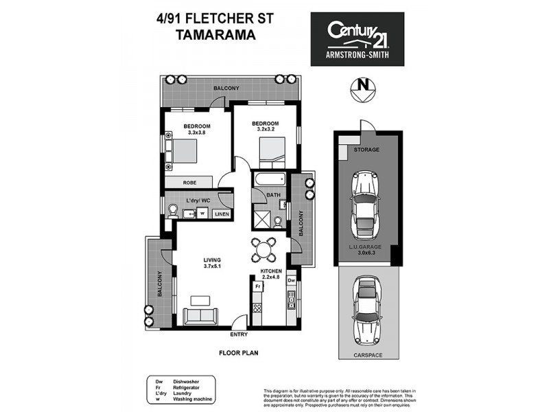 4/91 Fletcher Street, Tamarama NSW 2026 Floorplan