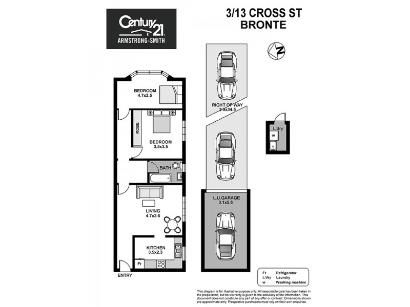 3/13  Cross Street, Bronte NSW 2024 Floorplan