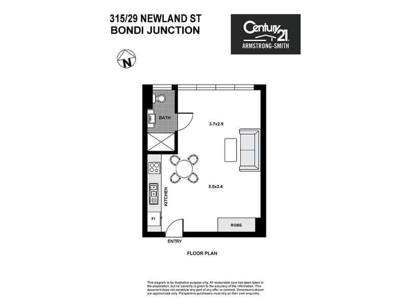 315/29 Newland Street, Bondi Junction NSW 2022 Floorplan