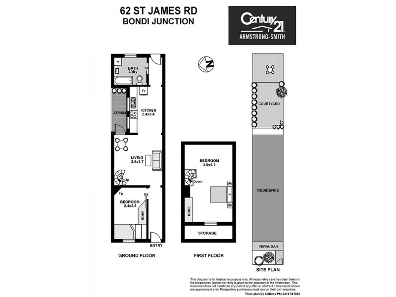62  St James Road, Bondi Junction NSW 2022 Floorplan