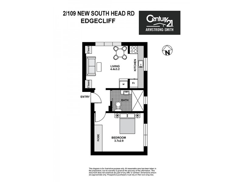 2/109 New South Head Rd, Edgecliff NSW 2027 Floorplan