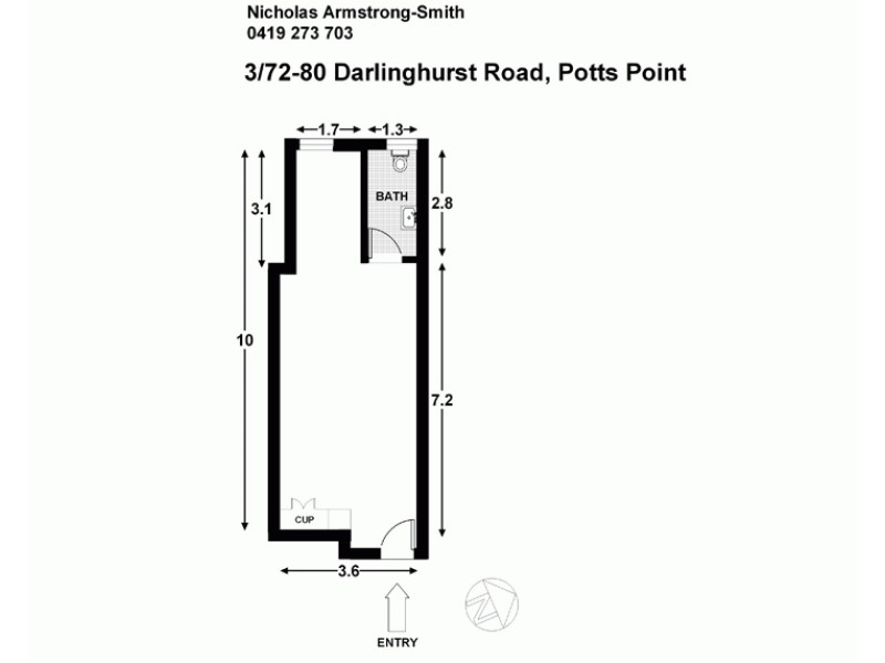 3/2-14 Bayswater Road, Potts Point NSW 2011 Floorplan