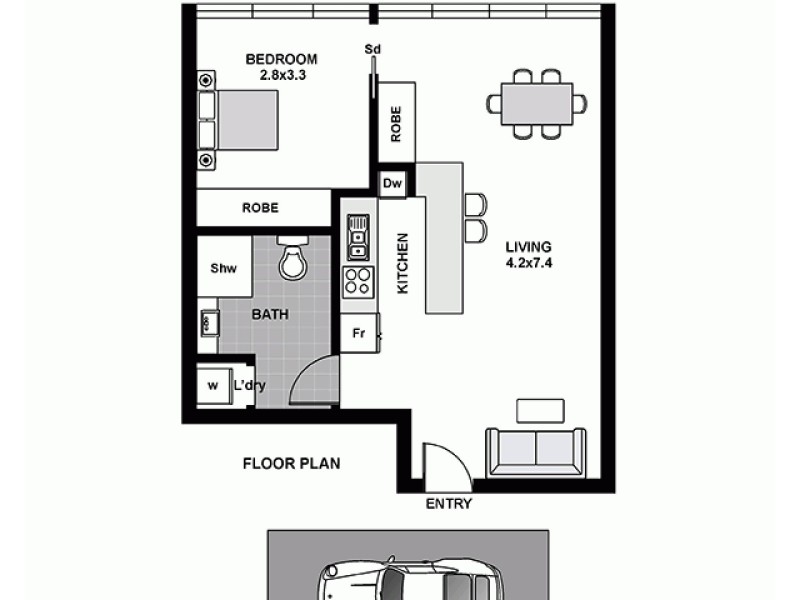 1405/80 Ebley Street, Bondi Junction NSW 2022 Floorplan