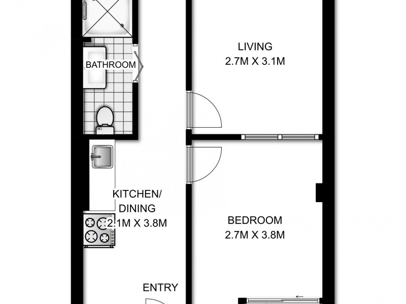 208/29 Newland Street, Bondi Junction NSW 2022 Floorplan