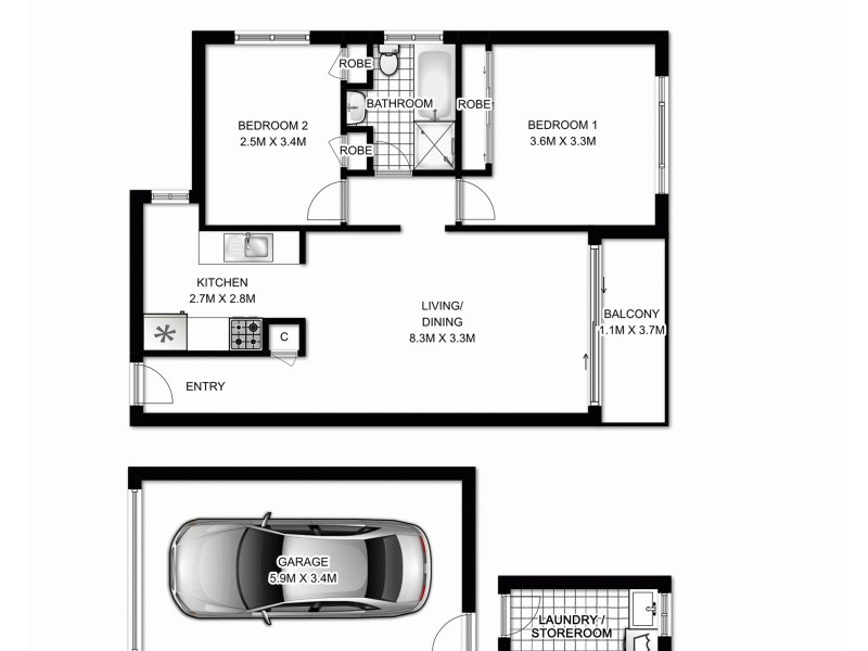 8/12  Adelaide Street, West Ryde NSW 2114 Floorplan