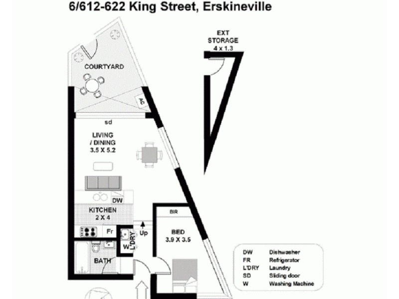 6/612 King Street, Erskineville NSW 2043 Floorplan