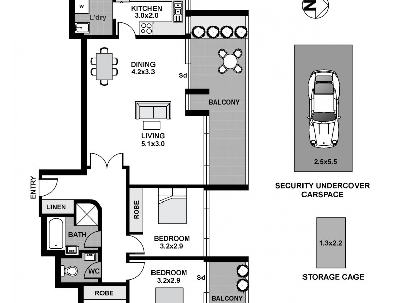 30/22-28 Penkivil Street, Bondi NSW 2026 Floorplan