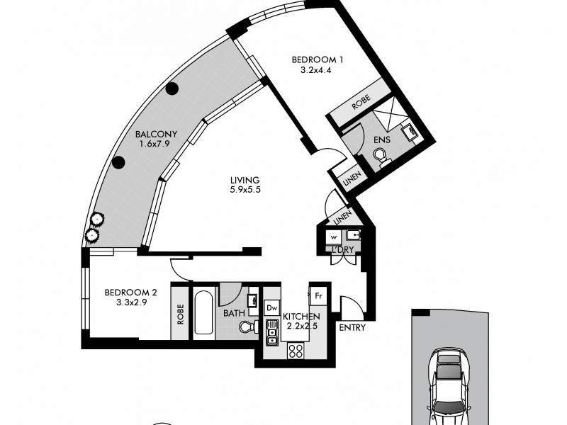 19/64-74  Lawson Square, Redfern NSW 2016 Floorplan