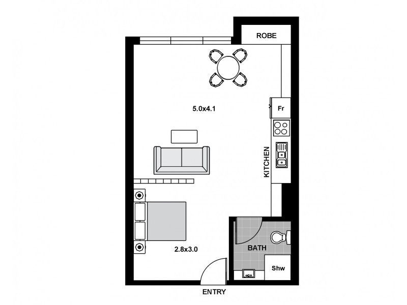 522/29 Newland Street, Bondi Junction NSW 2022 Floorplan
