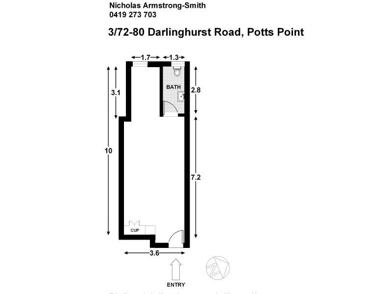 Suite 3/2-14 Bayswater Road, Potts Point NSW 2011 Floorplan