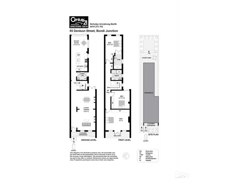 55 Denison Street, Bondi Junction NSW 2022 Floorplan