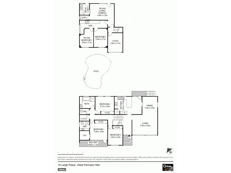 16 Leigh Place, West Pennant Hills NSW 2125 Floorplan