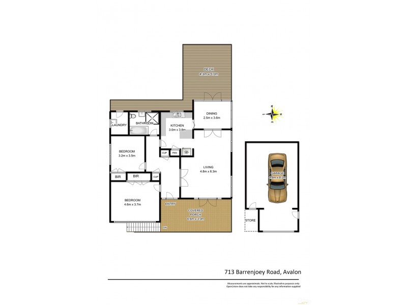 713 Barrenjoey Road, Avalon Beach NSW 2107 Floorplan