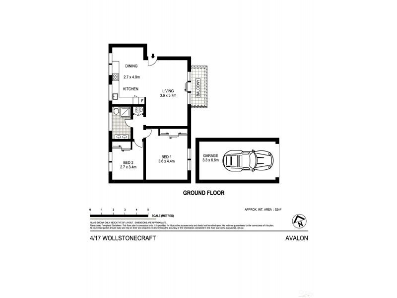 4/17 Wollstonecraft Avenue, Avalon Beach NSW 2107 Floorplan