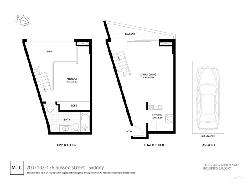 203/132 Sussex St, Sydney NSW 2000 Floorplan