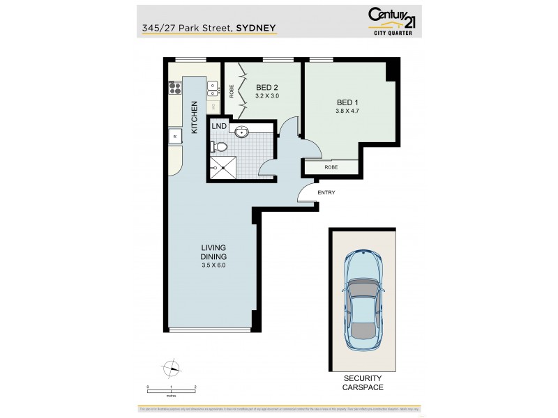 345/27 Park St, Sydney NSW 2000 Floorplan