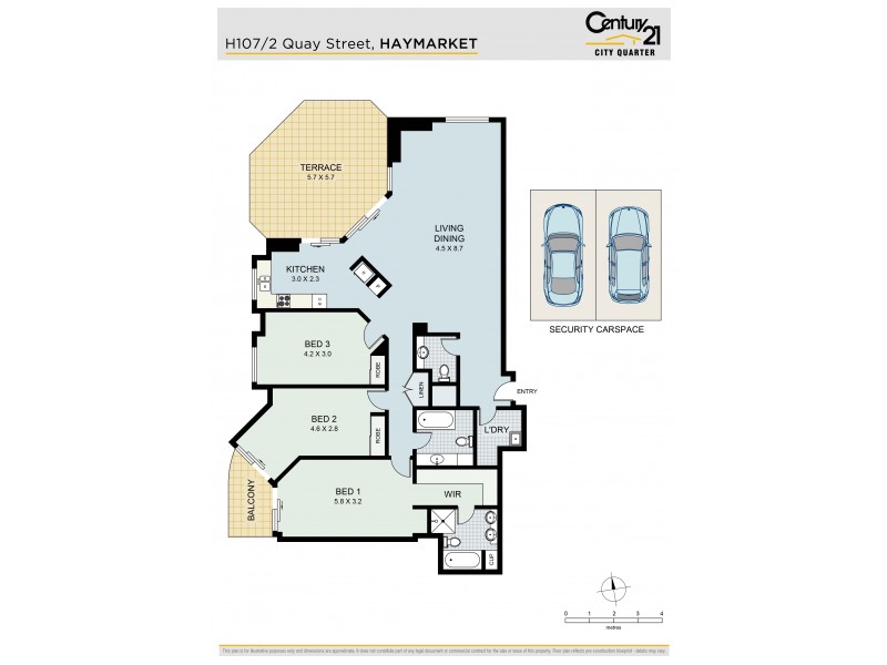 H107 2 Quay St, Sydney NSW 2000 Floorplan