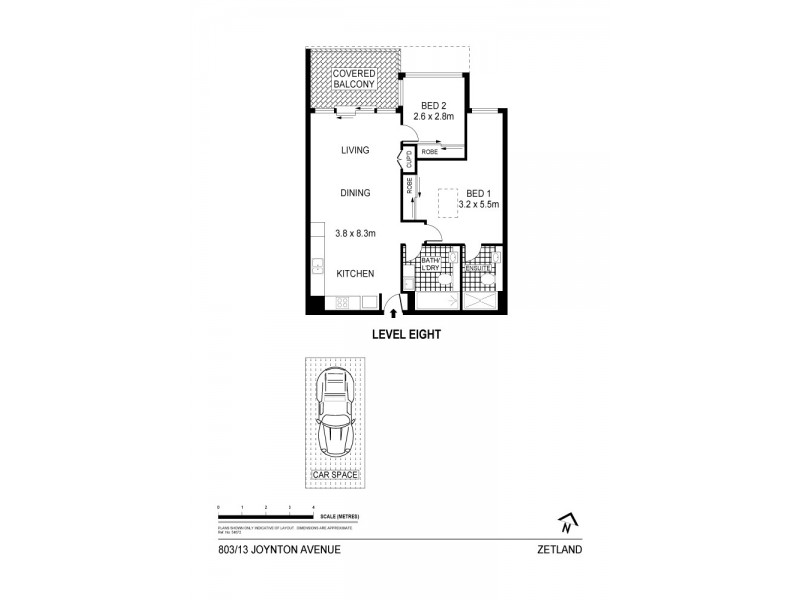 803/13 Joynton Avenue, Zetland NSW 2017 Floorplan
