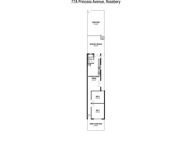 77a Princess Avenue, Rosebery NSW 2018 Floorplan