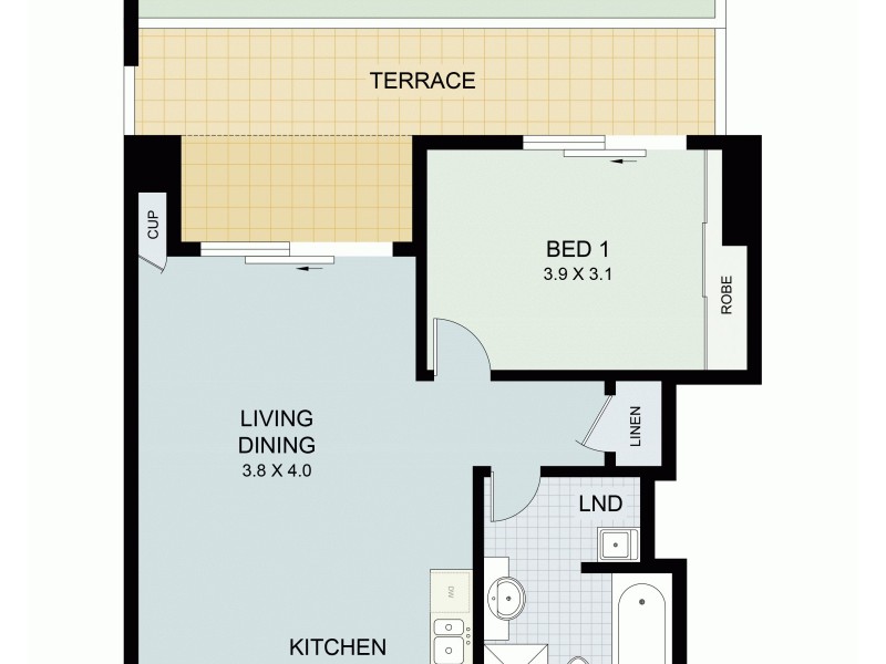 215/298 Sussex Street, Sydney NSW 2000 Floorplan