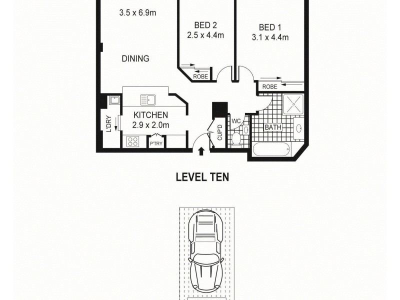39/533 Kent Street, Sydney NSW 2000 Floorplan