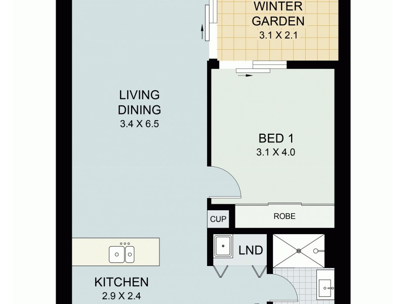 219/2 Chisholm St, Wolli Creek NSW 2205 Floorplan