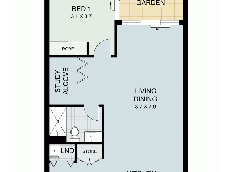 903/9 Brodie Spark Dr, Wolli Creek NSW 2205 Floorplan