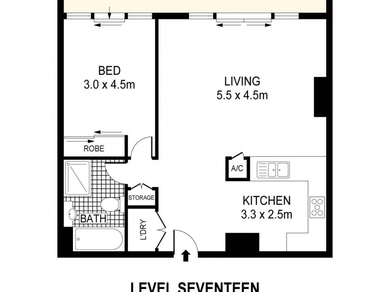 278/569 George Street, Sydney NSW 2000 Floorplan