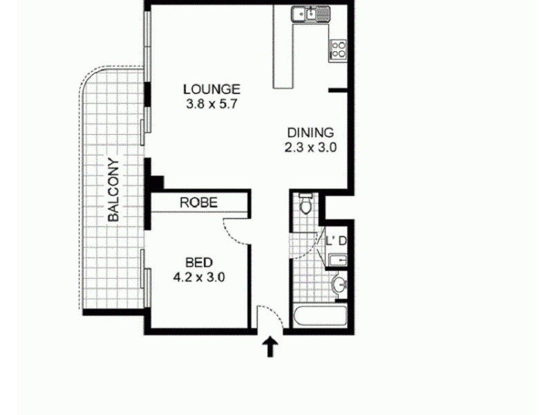 43/2  Brisbane Street, Surry Hills NSW 2010 Floorplan