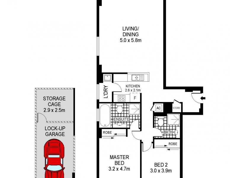 215/158 Day Street, Sydney NSW 2000 Floorplan