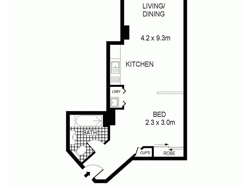 171/298 Sussex St, Sydney NSW 2000 Floorplan
