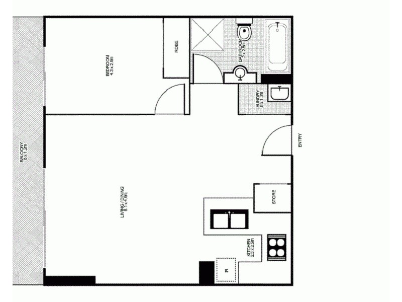 314/298 Sussex Street, Sydney NSW 2000 Floorplan