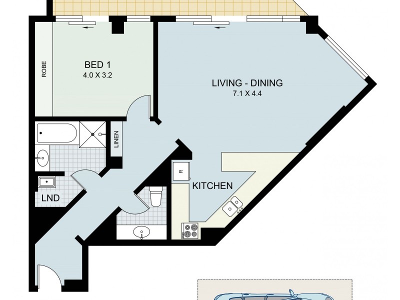 1106/5 York Street, Sydney NSW 2000 Floorplan