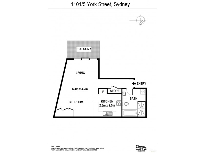 1101/5 York St, Sydney NSW 2000 Floorplan