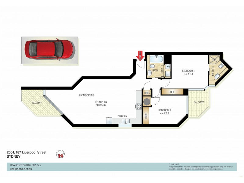 2001/187 Liverpool Street, Sydney NSW 2000 Floorplan